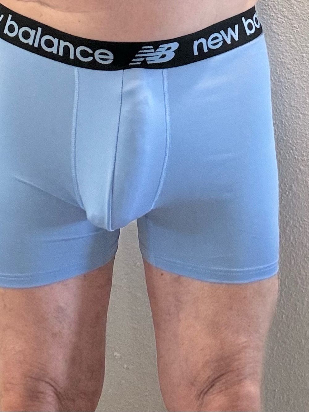 New Balance Light Blue Men's Performance Boxer Briefs with Black Waistband